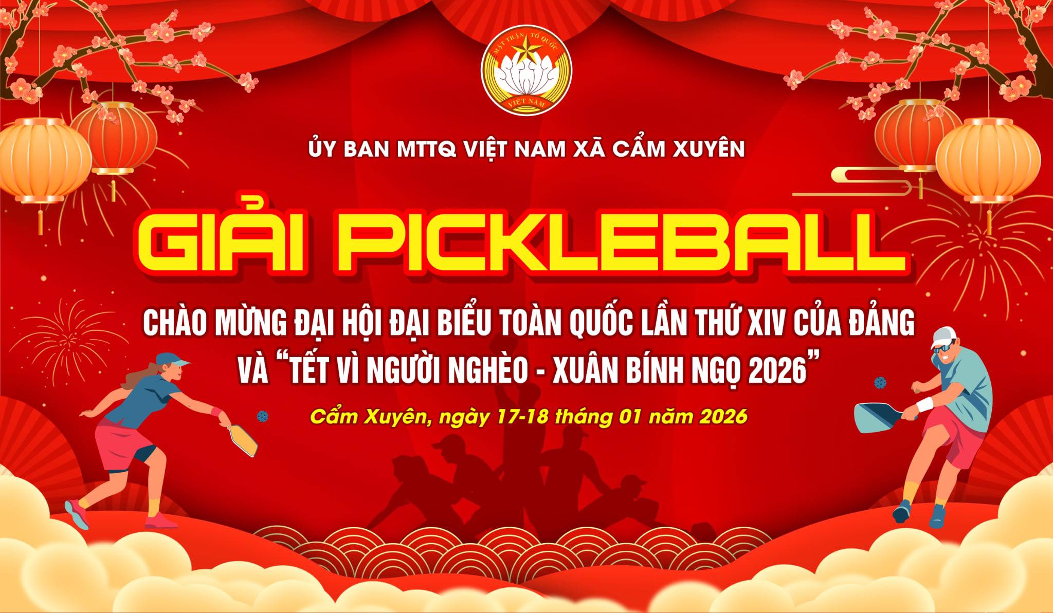 Sôi động - Hấp dẫn - Đầy cảm xúc giải Pickleball chào mừng Đại hội Đảng toàn Quốc lần thứ XIV