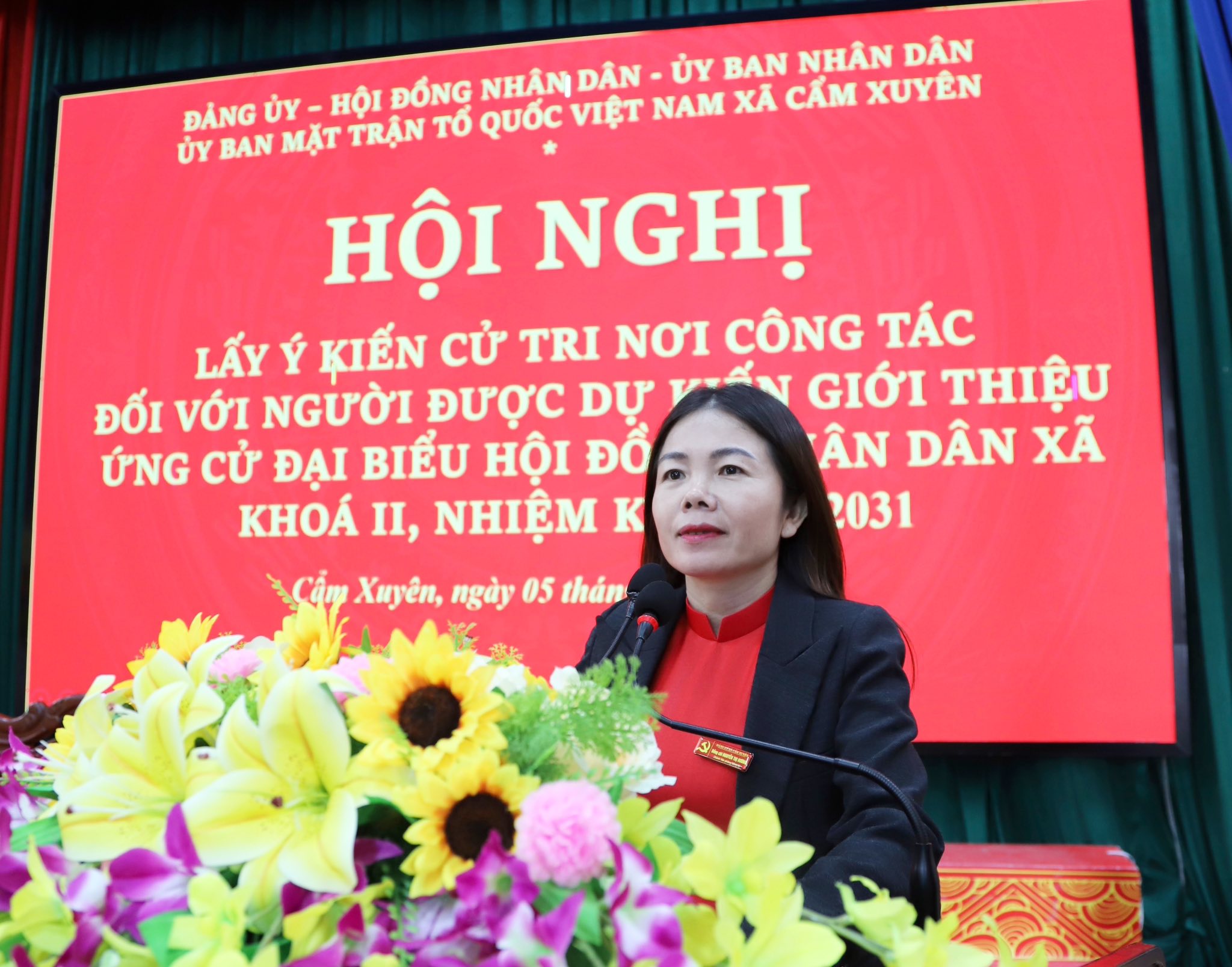 Xã Cẩm Xuyên tổc chức Hội nghị lấy ý kiến cử tri nơi công tác đối với người ứng cử đại biểu HĐND xã nhiệm kỳ 2026-2031