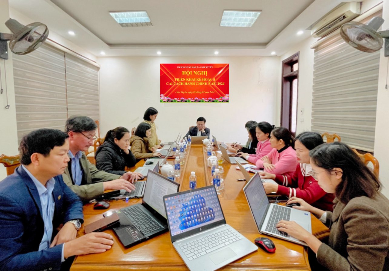 UBND xã Cẩm Xuyên tổ chức Hội nghị triển khai Kế hoạch cải cách hành chính năm 2026