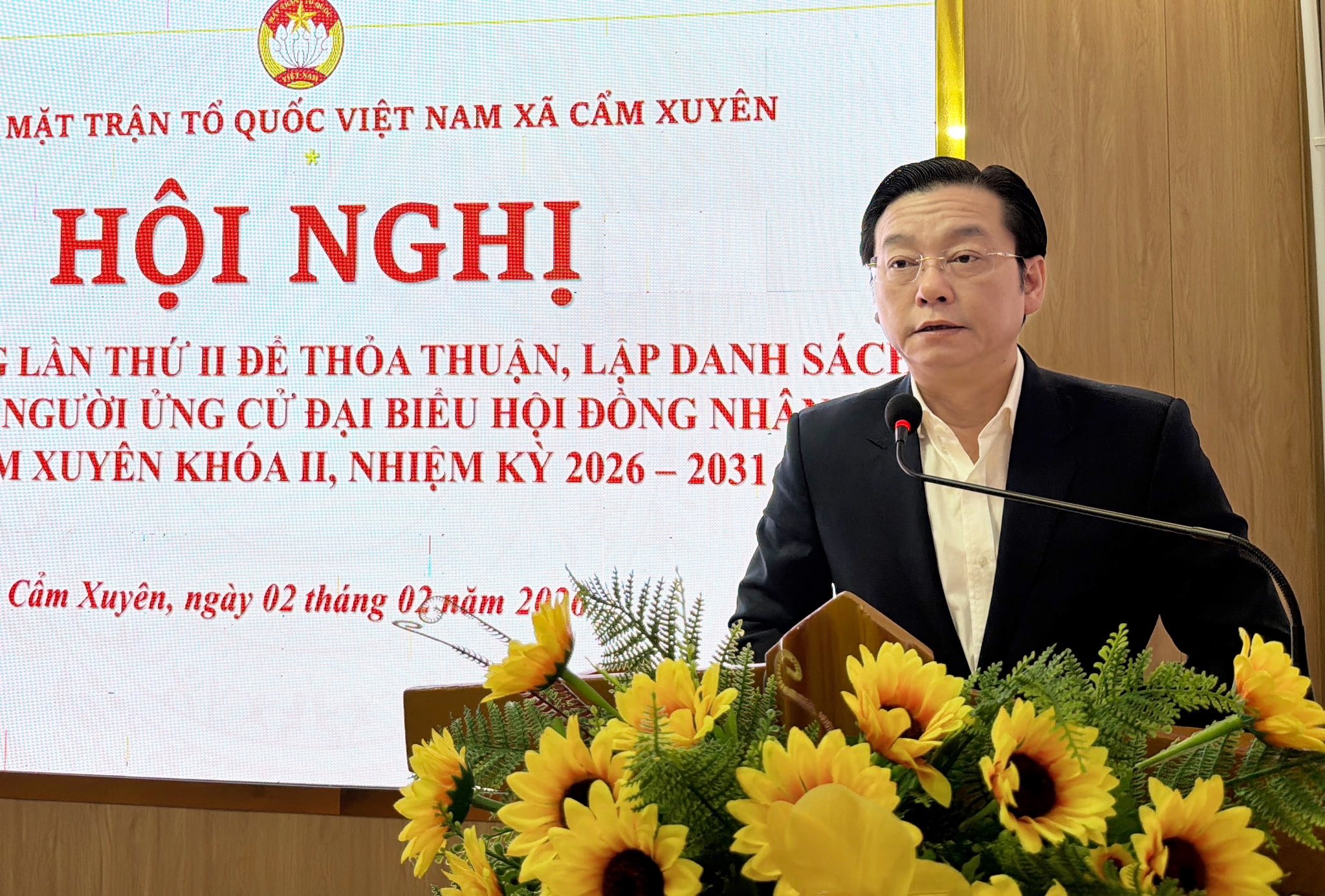 Hội nghị Hiệp thương lần II, thoả thuận lập danh sách sơ bộ 39 người ứng cử Đại biểu HĐND xã Cẩm Xuyên nhiệm kỳ 2026 - 2031 