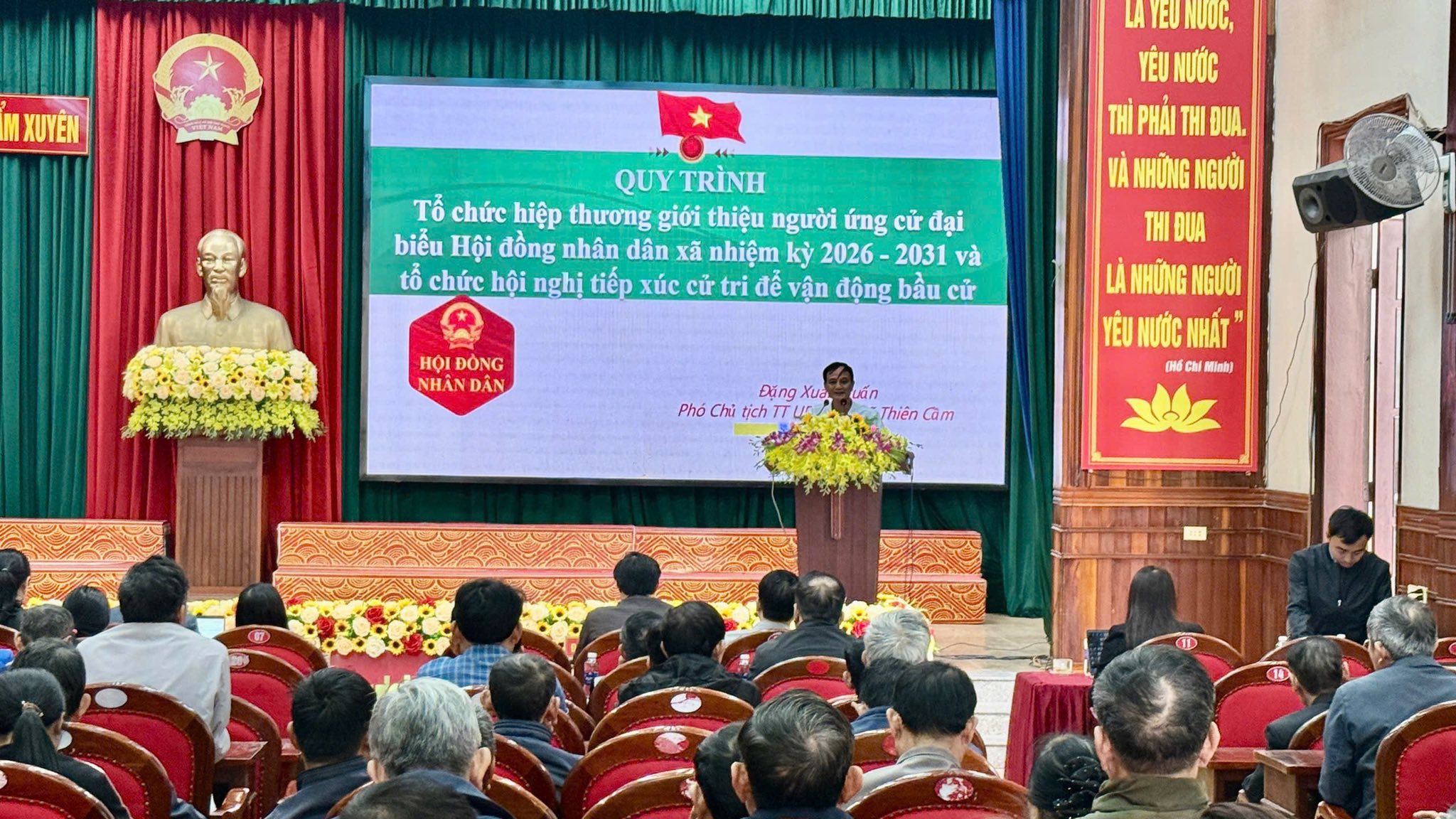 Uỷ ban MTTQ Việt Nam xã Cẩm Xuyên, Thiên Cầm phối hợp trung tâm chính trị xã tổ chức tập huấn nghiệp vụ công tác mặt trận và công tác bầu cử năm 2025