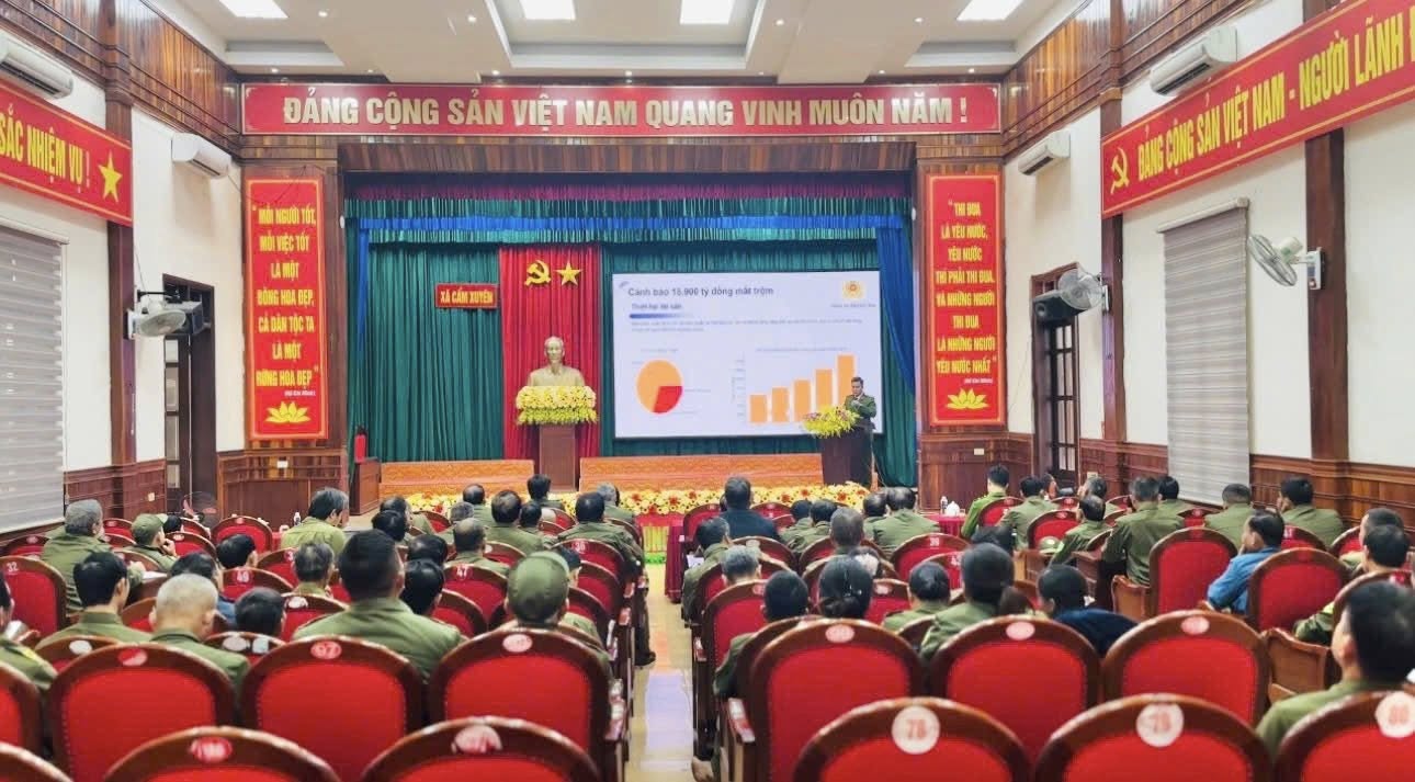 Xã Cẩm Xuyên khai giảng lớp bồi dưỡng nghiệp vụ cho lực lượng bảo vệ ANTT ở cơ sở năm 2025 