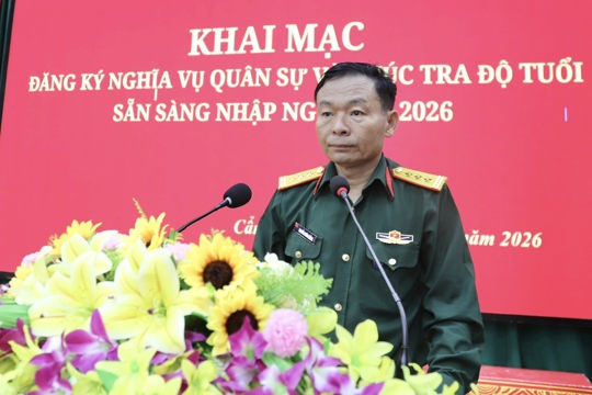 Xã Cẩm Xuyên Khai mạc đăng ký nghĩa vụ quân sự, phúc tra độ tuổi sẵn sàng nhập ngũ năm 2026.  