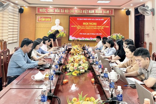 Xã Cẩm Xuyên sơ kết công tác cải cách hành chính quý I/2026. 