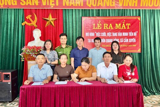 Thôn Quang Đồng ra mắt mô hình “Việc cưới, việc tang văn minh tiến bộ” – lan tỏa nếp sống đẹp trong cộng đồng dân cư