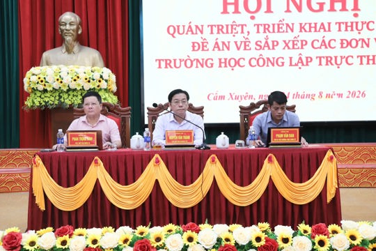  Xã Cẩm Xuyên-tỉnh Hà Tĩnh tổ chức Hội nghị quán triệt, triển khai thực hiện các đề án về sắp xếp các đơn vị trường học công lập trực thuộc xã.