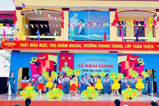 xã Cẩm Xuyên tưng bừng khai giảng năm học 2026 – 2027.