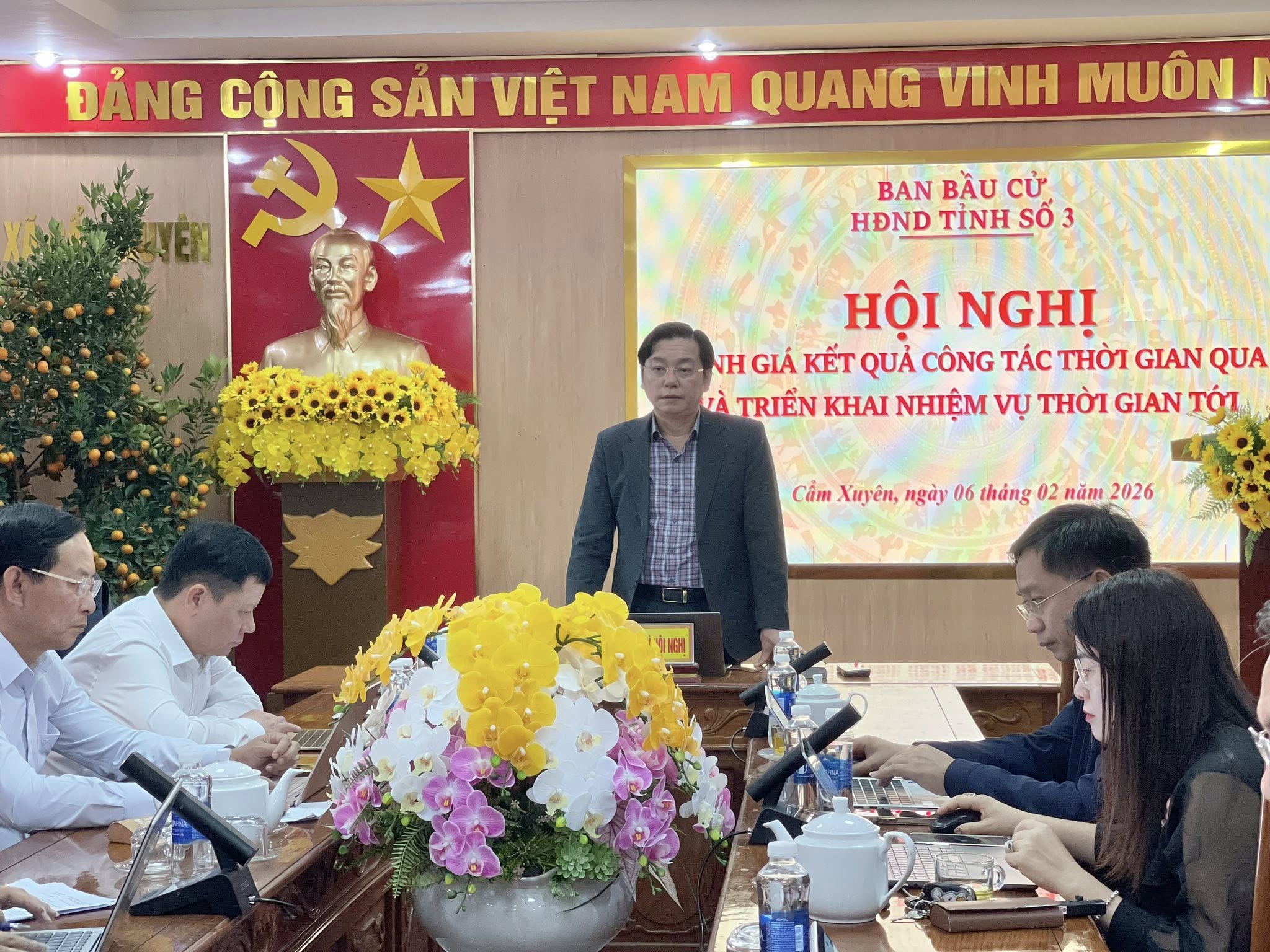 Ban bầu cử Đại biểu HĐND tỉnh đơn vị bầu cử số 03 tổ chức họp đánh giá công tác bầu cử