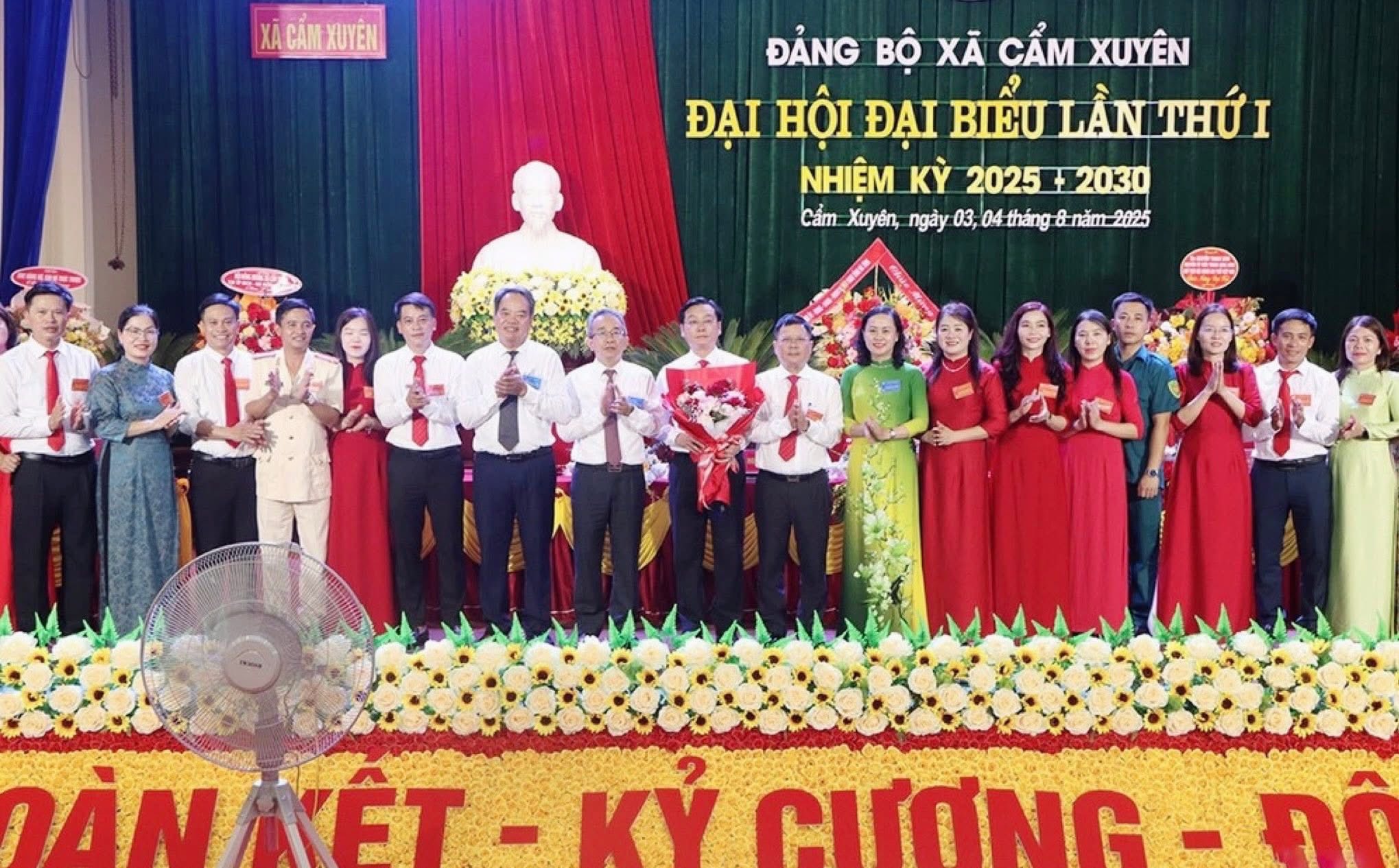 Xã Cẩm Xuyên tổ chức thành công Đại hội đại biểu lần thứ nhất nhiệm kỳ 2025 – 2030 