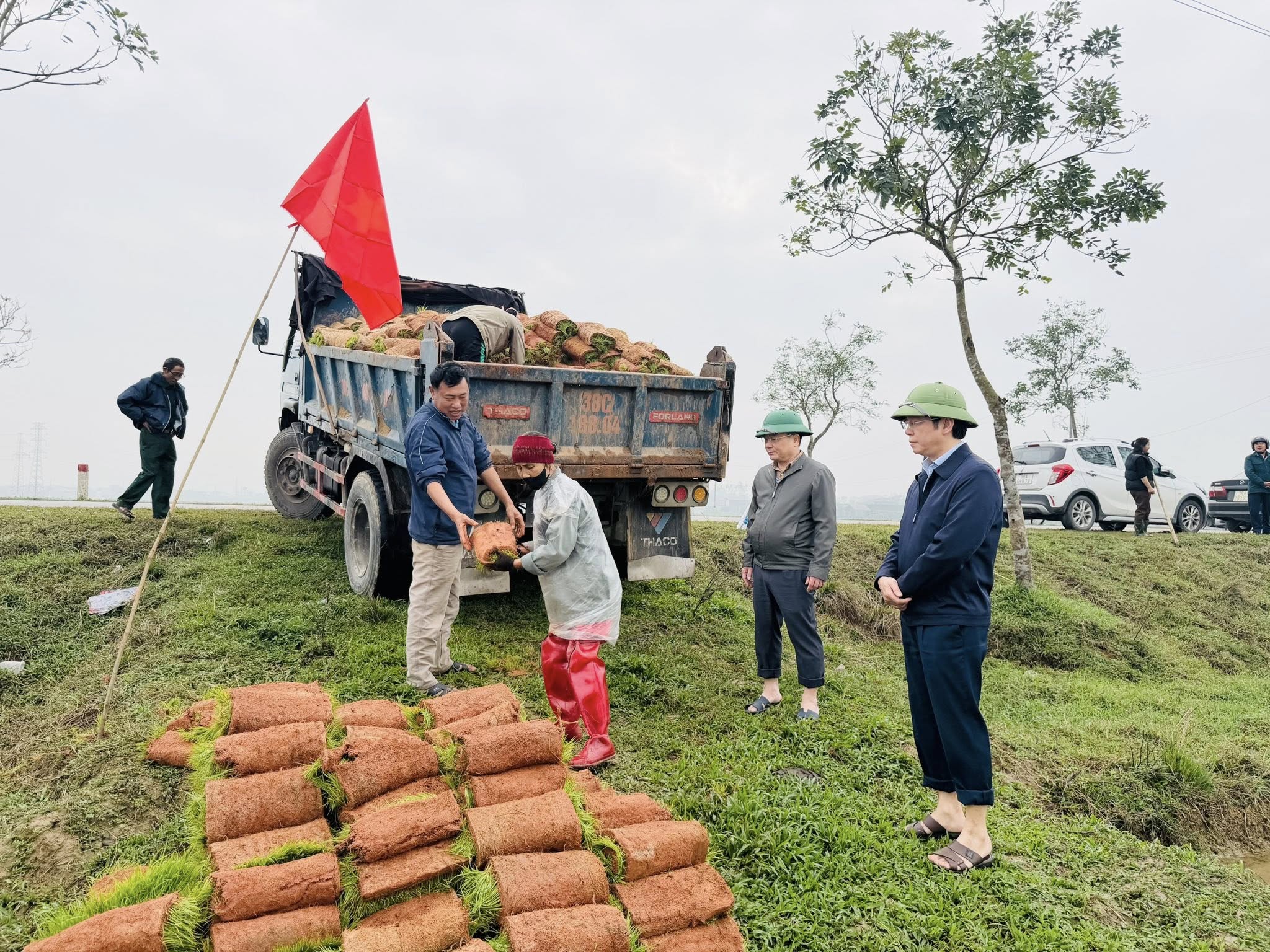 Mô hình “Sản xuất lúa theo tiêu chuẩn hữu cơ” tại thôn Mỹ Am xã Cẩm Xuyên.  