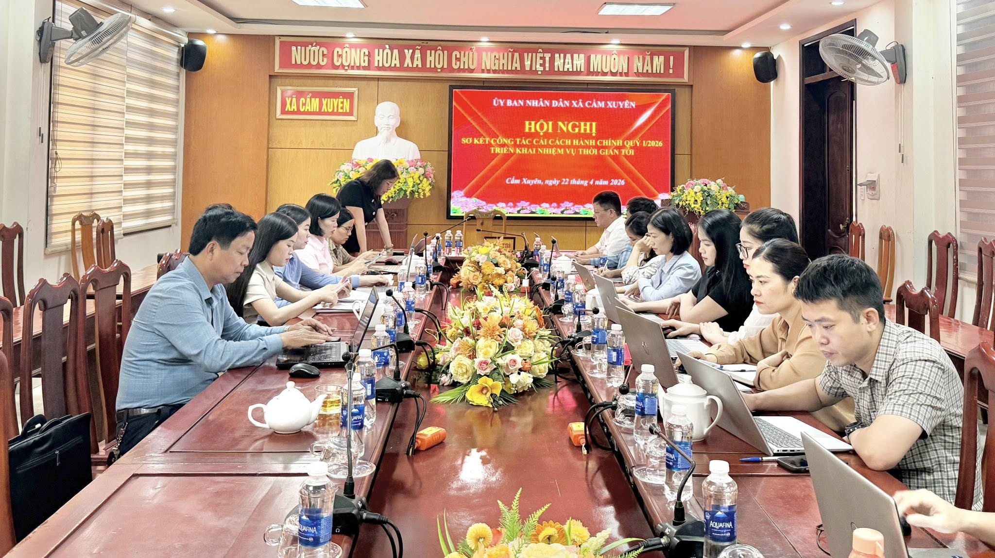 Xã Cẩm Xuyên sơ kết công tác cải cách hành chính quý I/2026.
