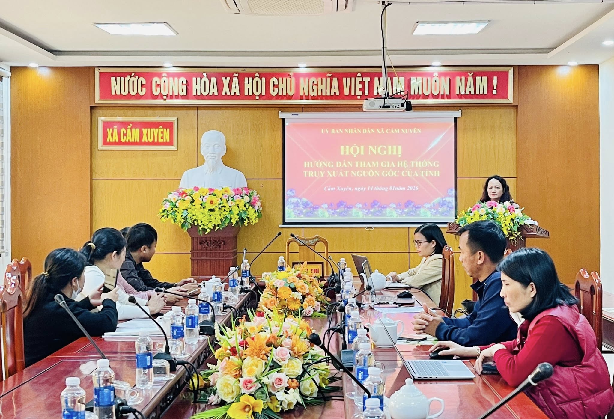 UBND xã Cẩm Xuyên tổ chức Tập huấn hướng dẫn tham gia hệ thống truy xuất nguồn gốc tỉnh Hà Tĩnh 